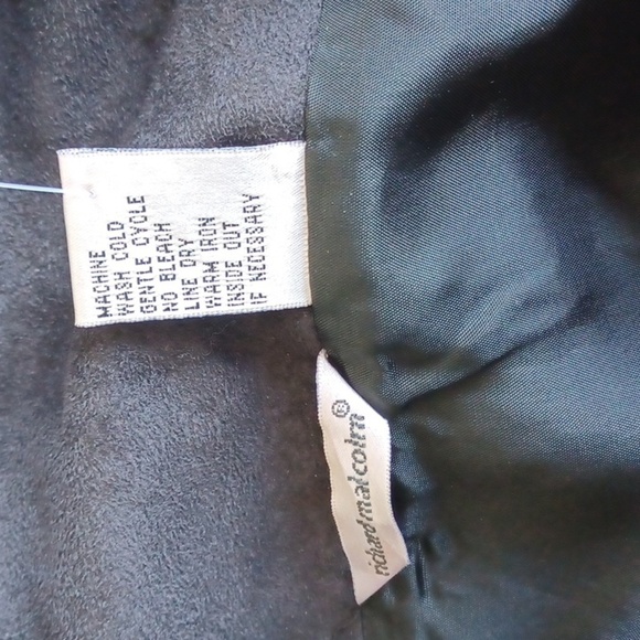 Richard Malcolm Faux Suede A Line‎ Skirt Black Size 10 - Picture 6 of 6